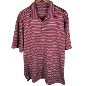 Nike Tiger Woods Polo Shirt Mens XL Multicolor Striped Short Sleeve Golf